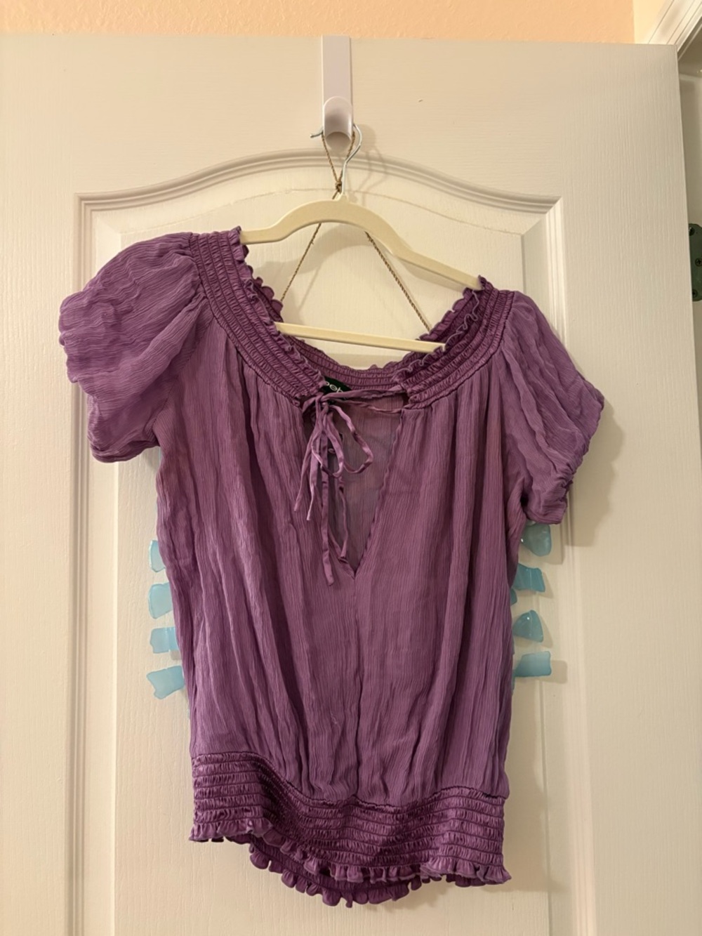Y2k purple Bebe top
